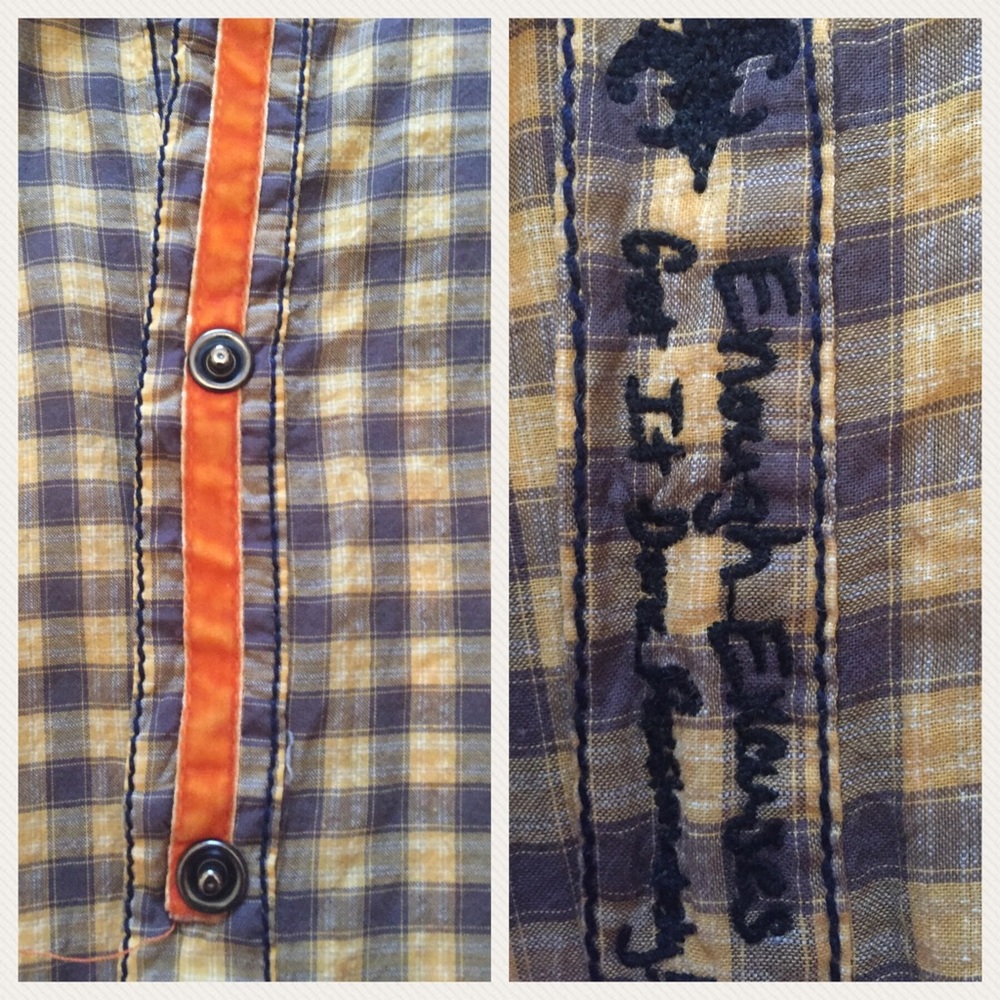 Roar Western Inspired Checked Pearl Button Shirt - image 6